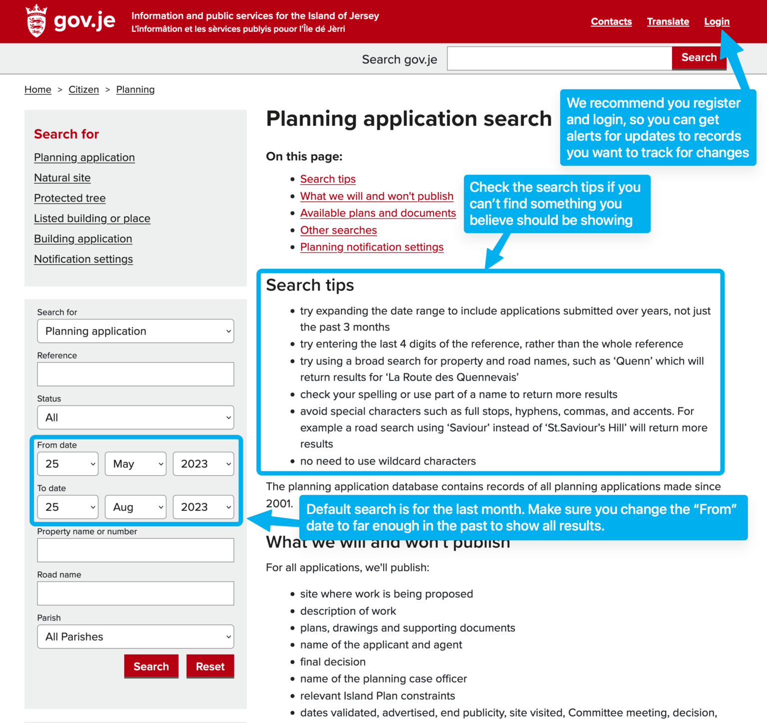 Planning Register Jersey made easy with our 1minute guide Jersey